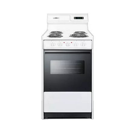 Summit EM130DK 20in Freestanding Electric Range with Oven Window, Clock with Timer, and Deluxe 8in (Best Freestanding Double Oven Electric Range)