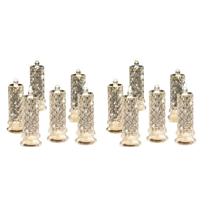 Velas LED Sin Llama con Forma , 12 Velas Románticas A Batería, Velas LED de Pilar para el Día de San Valentín
