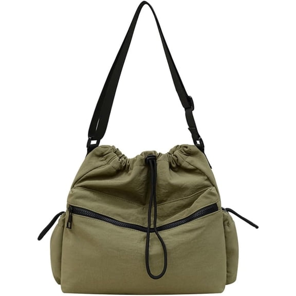 CoCoMangos Bucket Crossbody Bag for Women Stylish Handbag Casual Nylon Shoulder Purse Top Handle Bags