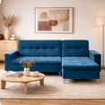 thumbnail image 1 of Sala, Sofá cama Maxim matrimonial, Atlas del Descanso con chaise longue Azul, 1 of 18