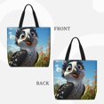 thumbnail image 2 of Rateoe Joyful Animated Bird Print Lightweight Tote Bag for Women, Water-Resistant Shoulder Bag with Zipper, Spacious Casual Handbag for Work, School, Shopping, 2 of 7