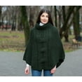thumbnail image 4 of SAOL Aran Cable Cowlneck Poncho 100% Premium Merino Wool Irish Cape from Ireland, 4 of 4