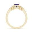 thumbnail image 2 of ANGARA Natural Vintage Style Cushion Tanzanite Solitaire Engagement Ring in 14K Yellow Gold for Women (Size-5mm) | December Birthstone, Anniversary, Jewelry Gift for Women | Natural Tanzanite Ring, 2 of 9