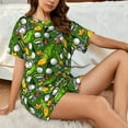 thumbnail image 4 of Picia golf Sport club Pattern Pajamas Sets for Women Soft Short-Sleeved Pjs with Lounge Shorts Two Piece Sleepwear-Large, 4 of 6