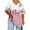 #04Pink, variant on Women's Plus Size Shirts Fashion Floral Print Short Sleeve Blouses Oversized Half Sleeve Tee Shirts V Neck Loose Casual Shirts Summer Pullover Top