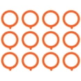 thumbnail image 1 of Paquete de 12 juntas de repuesto de silicona, anillos de sello de goma herméticos para tapas de tarros Mason, silicona para enlatado a prueba de fugas, color naranja, 1 of 8