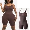 thumbnail image 2 of Dealovy Bodysuits for Women Low Cut Slim Fitted Solid Color Shapewear Spaghetti Strap Sleeveless Basic Jumpsuits, 2 of 5