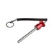thumbnail image 5 of Pasador de pila de pesas universal con cuerda de tracción Pasador de carga de pesas Pasador de bloqueo selector Rojo 8mmx105mm, 5 of 9