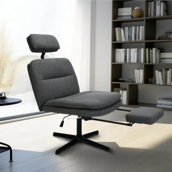 Chaise d'appoint confortable et rembourrée de Homy Casa avec pieds en fer épais rembourrés pour salon et chambre à coucher beige
