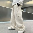thumbnail image 2 of Nugftut Boys Cargo Pants Size 11 Years Full Length Elastic Waist Pant Pockets Casual Straight Leg Pants, 2 of 5