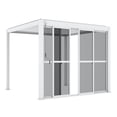 thumbnail image 7 of Mirador 111S 10' Outdoor Pergola Aluminum PC Sliding Door w/ Handle, 4 Panels, White (Not Pergola), 7 of 7