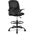 thumbnail image 1 of Primy Drafting Chair Tall Office Chair with Adjustable Footrest Ring, Black (Set of 1), 1 of 6