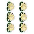 thumbnail image 1 of Toystoory 6x Loto falso de apariencia realista, sin riego, sin marchitamiento, para decoración de jardín, estanque, parque y patio Decoración Blanco, 1 of 6