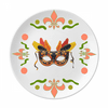 Feather Head Happy Carnival Of Venice Flower Ceramics Plate Tableware Dinner Dish