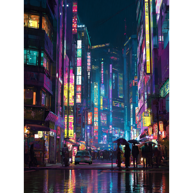 Qisvanset 12x16 Inch Fantasy Train Cloud City Canvas Print Wall Art