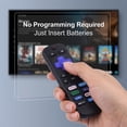 thumbnail image 5 of 2-Pack Replacement Remote Control for Roku TV–8-Button Simple Remote, No Pairing Needed (Not for Roku Stick or Box), 5 of 6