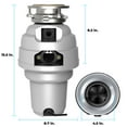 thumbnail image 4 of American Standard 1.25 HP Premium Garbage Disposal Continuous Feed with Cord 10-US-ASD-1250, 4 of 8