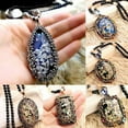 thumbnail image 4 of AYYUFE Colorful Shell Faux Opal Statement Bib Pendant Necklace Sweater Chain Gift Alloy, Rhinestone, Faux Opal Multi-color, 4 of 8