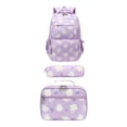 thumbnail image 1 of Mochila ligera con estampado de margaritas para escuela primaria, ideal para adolescentes. Violeta, 1 of 9