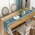 thumbnail image 2 of Blue Winter Christmas Table Runner, Seasonal Holiday Snowflakes Decorations for Home Kitchen Dining Holiday Party Decor 13 x 48 Inches, 2 of 5