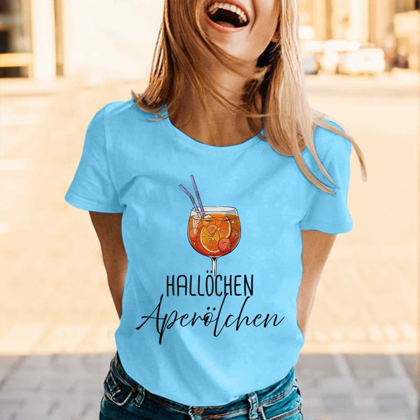 MKLEKYY Playeras Mujer Camisetas Para Mujer, Camisetas Gráficas, Ropa De Verano, Top De Manga Corta 908 Talla M