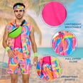 thumbnail image 4 of MYATED 6 Pieces 80s Men Workout Costume Halloween Cosplay Outfits 80s 90s Workout Outfit Party Clothing for Adult Mens,M, 4 of 8