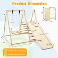 thumbnail image 3 of Gymax Aire de Jeux Intérieure 5-en-1 pour Enfants avec Glissade, Escalade, Rocher, Balançoire Réglable en Bois, 3 of 9