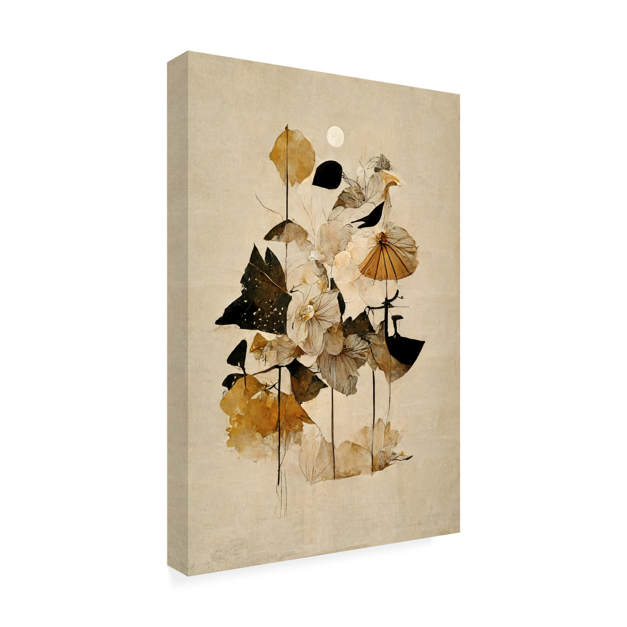 Canvas Wall Art - Treechild 'Flowers And Sun' Wall Art for Living Room, Bedroom, or Office D?cor by Trademark Fine Art - 16 x 24 Inches