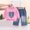 Hot Pink, variant on Wilark Toddler Girls Outfit Sets with Heart Long Sleeve 2 Piece Sweatshirt and Jeans Cute Casual Kids Fall Clothes Hot Pink 3