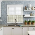 thumbnail image 5 of Farmhouse Grid, Kitchen Curtains and Valances Set, 3 Piece Kitchen Curtains Set 36 Inch Length, Country Minimalistic Geometric Plaid Lattice Rod Pocket Curtains Tier Farmhouse Window Curtains, 5 of 6