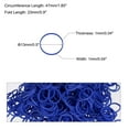 thumbnail image 2 of Uxcell Rubber Band Blue Stretchable Rubber Elastic Band 0.5inch Dia with S-Clips for Home Office, Pack of 1200, 2 of 5