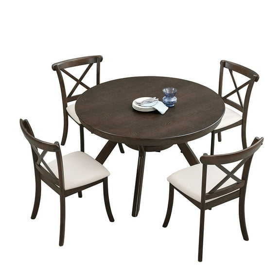 Mid-Century Modern 5 Pieces Dining Table and Chairs Set For Dining Room Kitchen