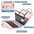 thumbnail image 5 of MoKo Zipper Binder, 2 inch 3 Ring 500 Sheet Capacity Multi-Pocket Binder, School Supplies, Pink, 5 of 9