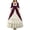 Purple, variant on Fsgntruao Medieval Dress for Women Square Neck Court Waisted Spliced Halloween Maxi GownBrown,XXL