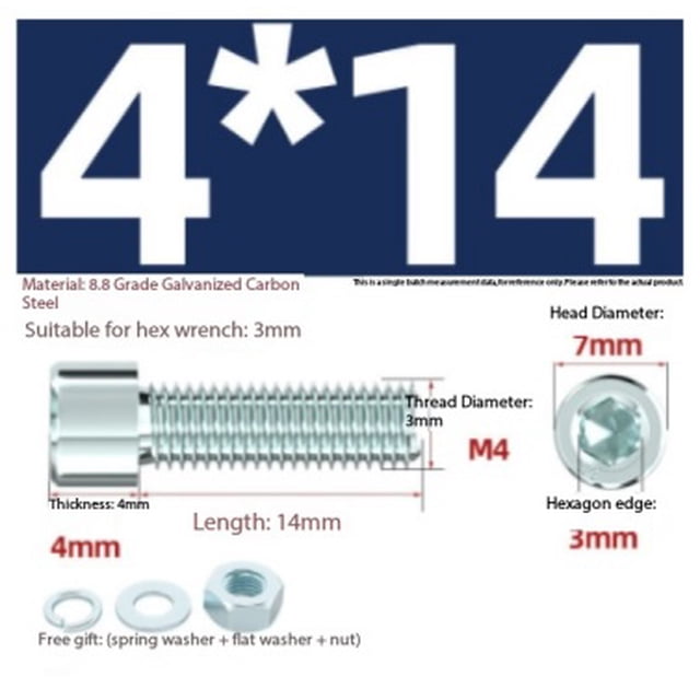 100 juegos de tuercas de tornillo hexagonales galvanizadas de grado 8,8, arandelas de resorte planas y pernos (M4/M5): solución de fijación duradera for proyectos y reparaciones de bricolaje