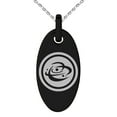 thumbnail image 1 of Stainless Steel Cosmic Element Rune Engraved Small Oval Charm Pendant Necklace, 1 of 1