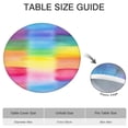 thumbnail image 6 of Colorful Watercolor Stripe Pattern Round Fitted Tablecloth with Elastic Edge,Dining Table Cover Waterproof,Outdoor Round Tablecloth for Camping,Dining,Indoor and Outdoor, 6 of 7