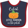 thumbnail image 3 of Inktastic Halloween Cutest Little Pumpkin in the Patch Boys or Girls Baby Bib, 3 of 4