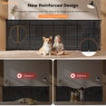 thumbnail image 6 of TULILLO Retractable Baby Gate 200" Extra Wide, 42in Tall, Double Lock, Retractable Dog Gate for Doorways Stairs Hallways Indoor and Outdoor, Black, 6 of 7