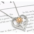 thumbnail image 5 of Daughter Sunflower Heart Necklace Jewelry Gift from Mom, Dad, "Braver, Stronger, Smarter, Loved" Quote for Women Teens, Jewelry for Birthday, Sweet 16, Christmas Gifts from Mother/Father (Style 1), 5 of 6