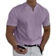 thumbnail image 2 of Camisetas Prolriy para hombre, informales, de primavera y verano, con cuello en V, lisas, de manga corta, blusas, moradas, talla XXXXL, 2 of 8
