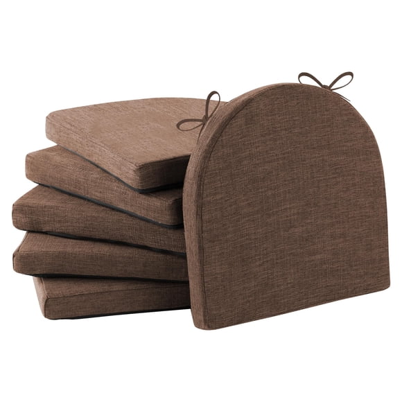 Cojines para sillas de comedor IPYNBAP con corbatas y funda extraíble, 6 unidades