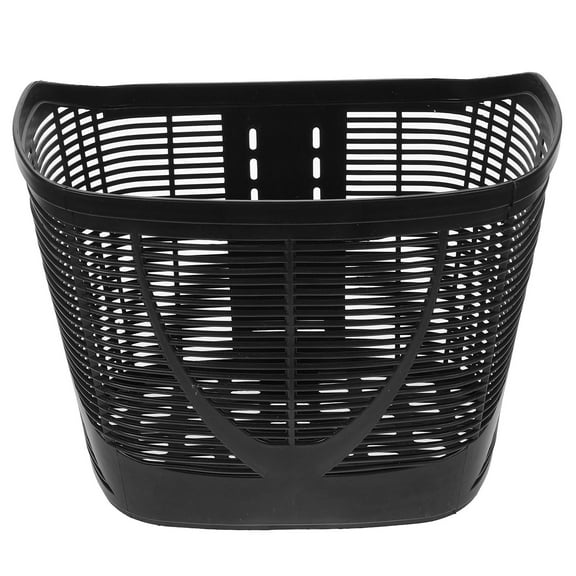 BESTYASH Durable Black Plastic Front Bicycle Basket for Mobility Scooters and Electric Bikes Easy Installation