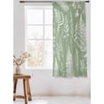 thumbnail image 3 of Sheer Curtains 72 Inches Long, Sage Green Botanical Semi Sheer Curtains Light Filtering Window Treatment, Farmhouse Country Leaves Plant Privacy Voile Drapes for Living Room Bedroom 52x72 Inch, 3 of 7