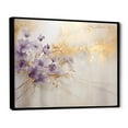 thumbnail image 2 of Designart "Meadow of Violets in Purple and Gold III" Violets Floater Framed Canvas Wall Art, 2 of 5