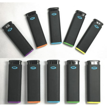 MK JET BLACK TORCH 10 Ct Big Full Size Lighters Refillable Windproof Lighter
