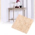 thumbnail image 4 of YAHHU 4Pcs Aplique Tallado Cuadrado de Madera para Decoración de Muebles y Puertas, 4 of 9