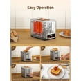 thumbnail image 4 of Smart 2 Slice Toaster with Touch Screen, Defrost Function, Wide 1.5" Slots for Bagels, Waffles, Muffins, and Gluten-Free Bread, Stainless Steel Toaster with Warming Rack, 850W, 4 of 8