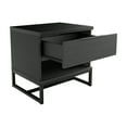 Boyd Sleep Catania Single Drawer Modern Nightstand, Black