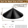 thumbnail image 2 of Highcool Squirrel Baffle for Pole, Pole Mount Squirrel Proof Stopper- 19 Inch,1 Pack,Plastic, 2 of 6